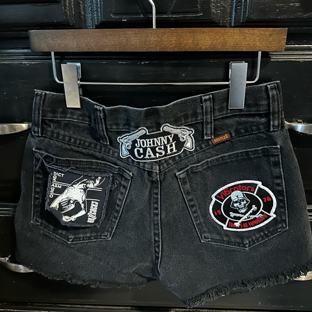 Patched out Denim cut offs